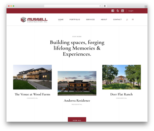 Etienne WordPress theme - mussellconstruction.com