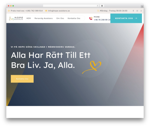 Ncare WP theme - hope-assistans.se