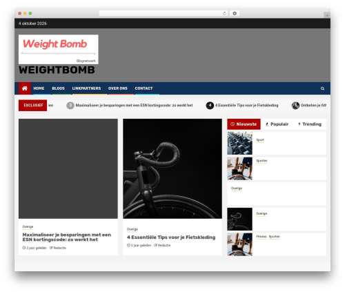 Newsphere WordPress theme - weightbomb.nl