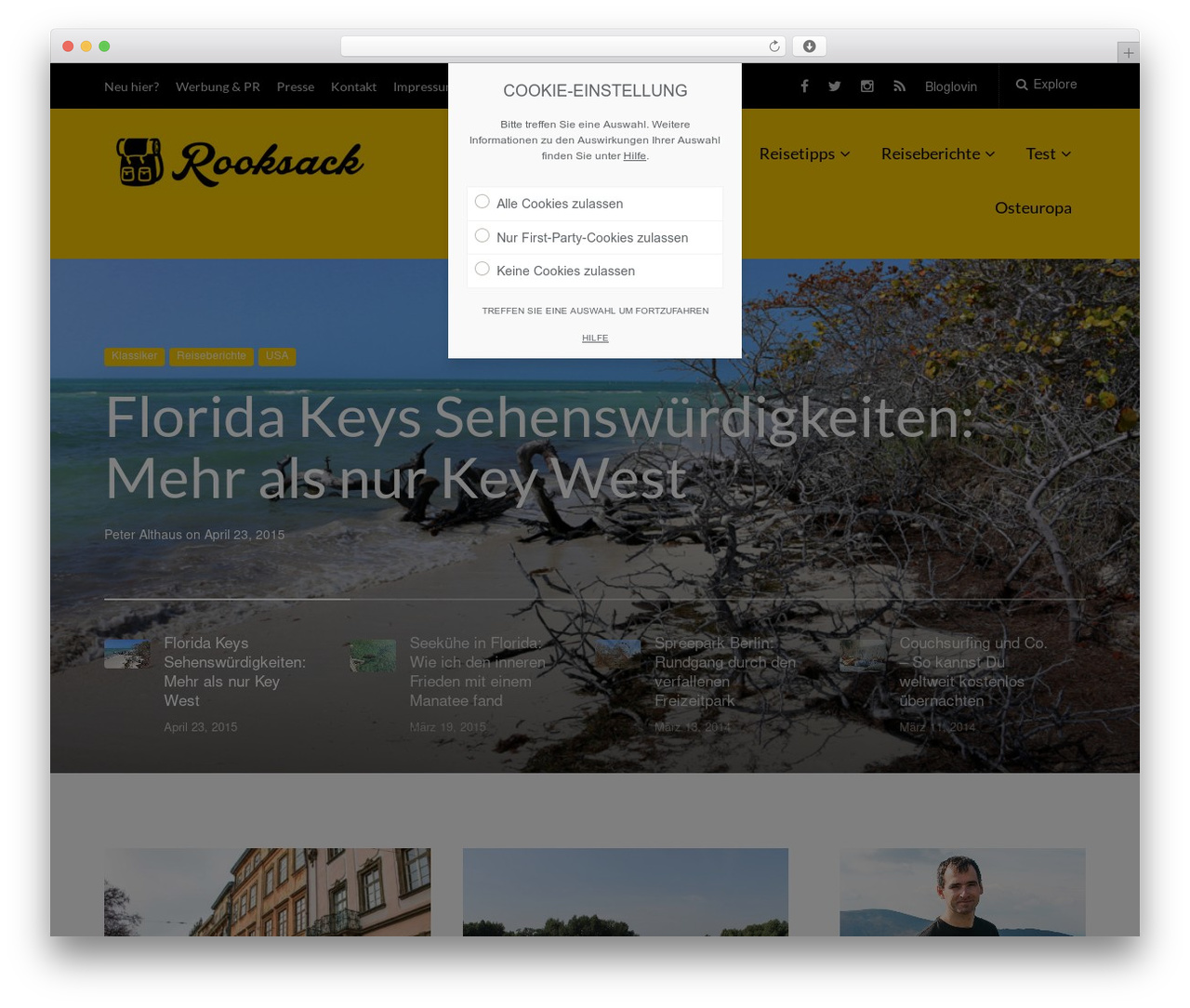 Paperback WordPress theme - rooksack.de