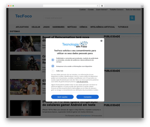 Tech WordPress theme - tecfoco.com.br