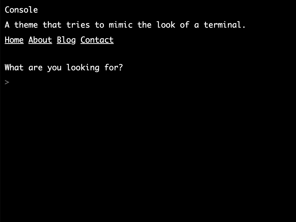 WordPress theme Console by Scruffian