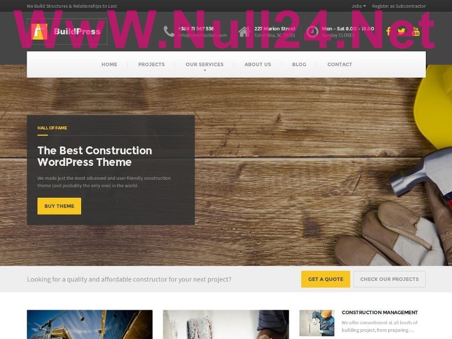 WordPress theme BuildPress WP Theme-Null24.Net