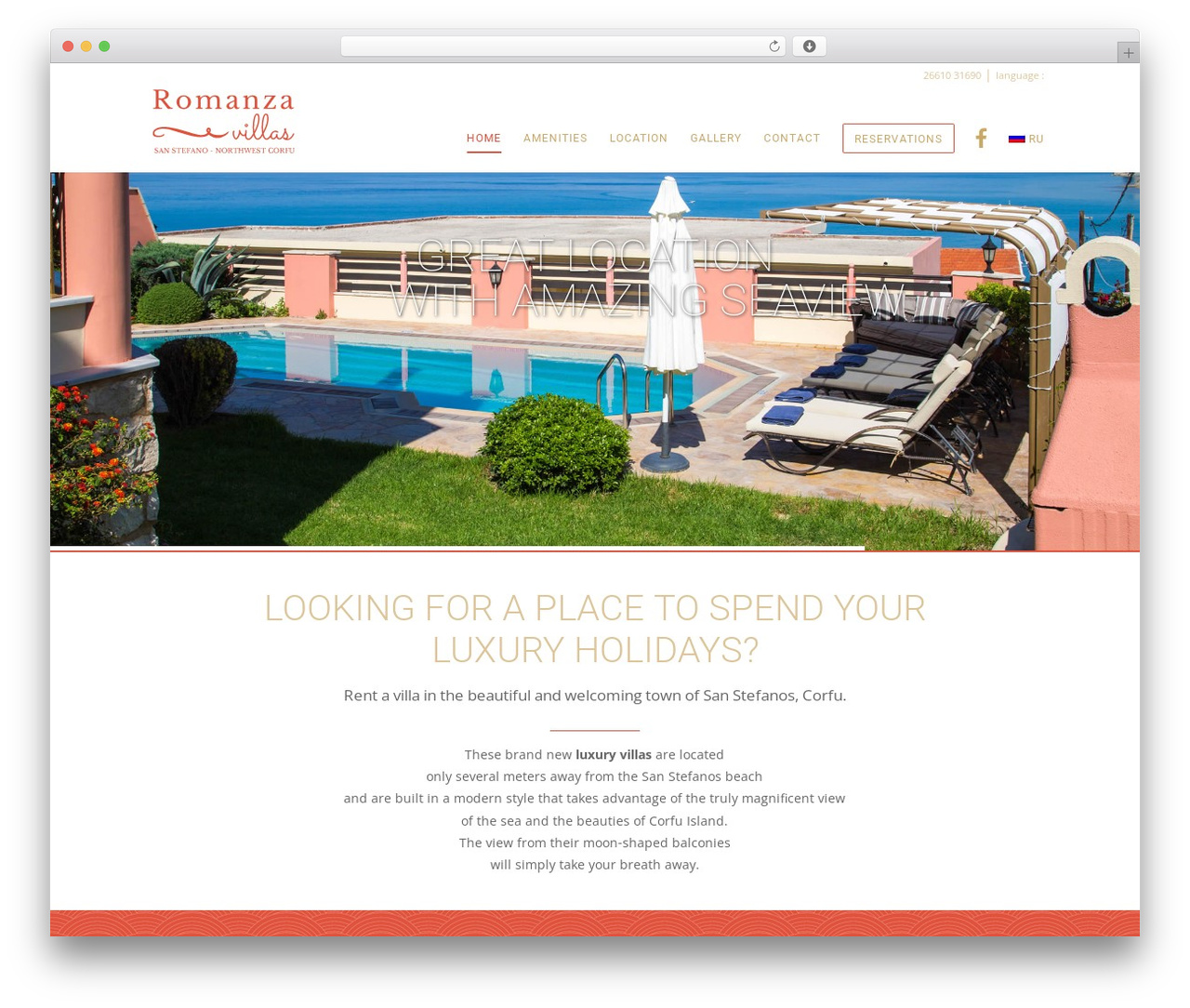 WP theme X - romanzavillas.com