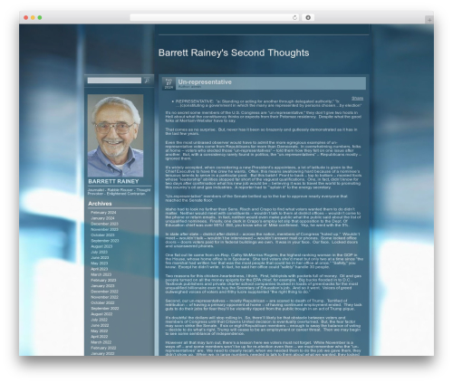 Blue Diffusion WordPress theme design - rainey.ridenbaugh.com