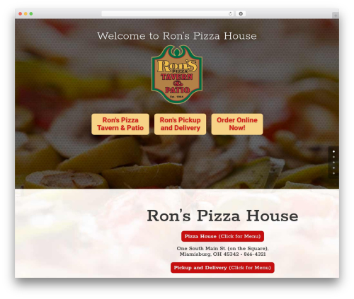 Divi WordPress theme - ronspizza.com