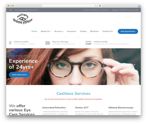 Physio-qt theme WordPress - paranjpeeyecare.net