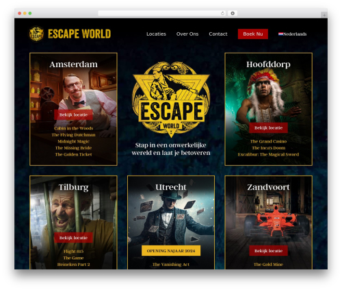 Salient WordPress template - escapeworld.nl
