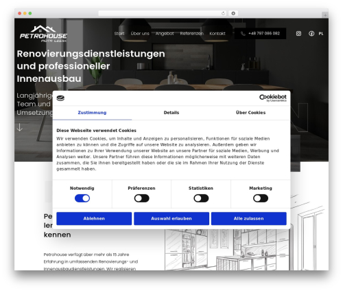 Sencor WordPress theme - petrohouse-renovierungen.de