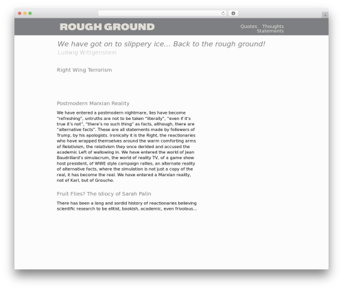 theme_name WordPress theme - roughground.com