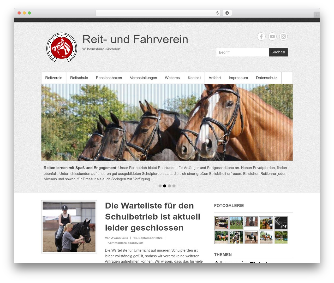 WordPress theme Simple Catch - reiten-in-hamburg.de