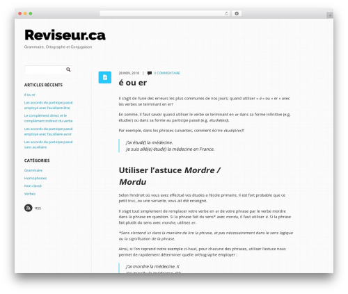 WordPress theme Focused - reviseur.ca