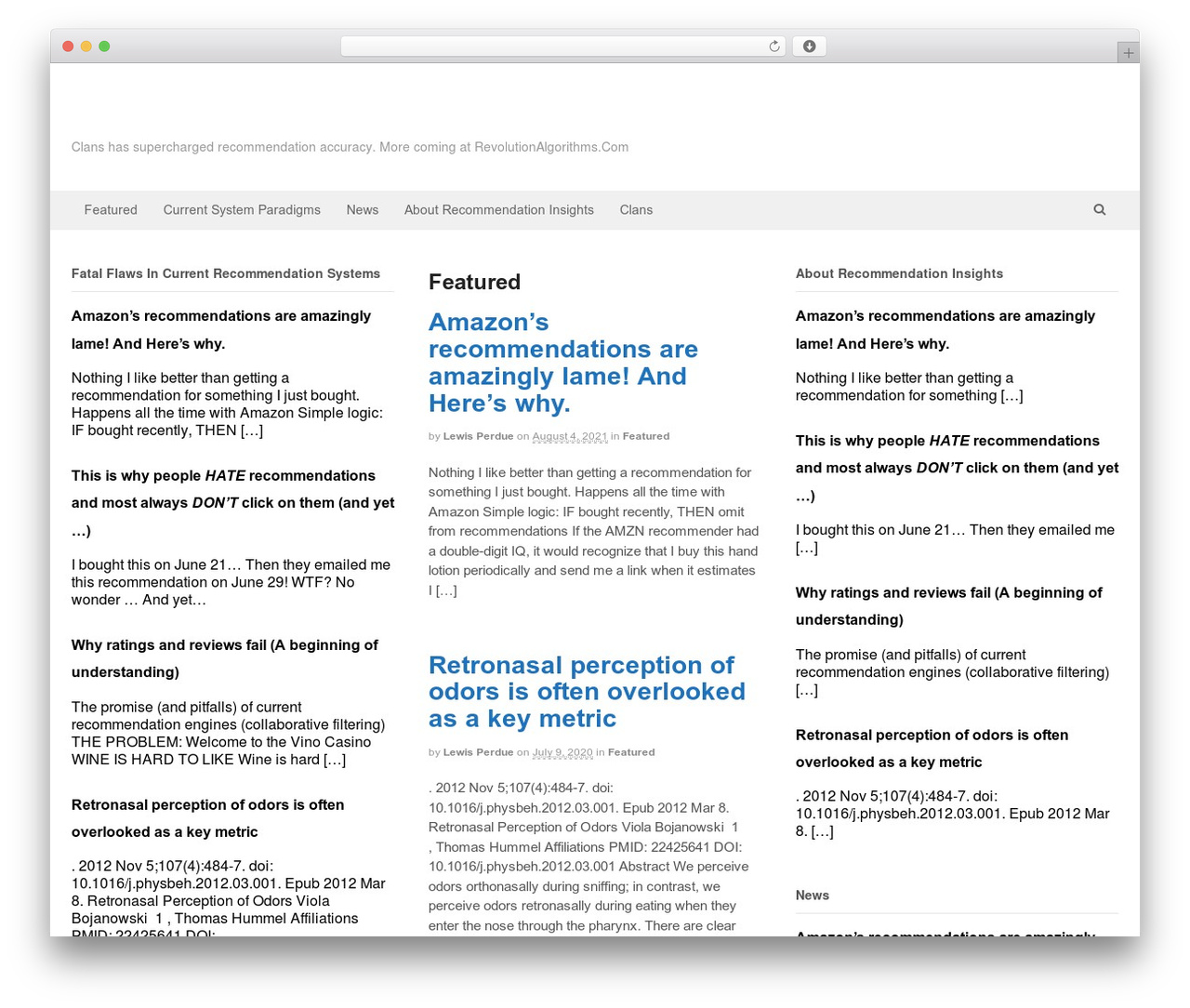 Canvas WordPress theme - recommendationinsights.com