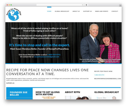 cherry WordPress theme - recipeforpeacenow.com