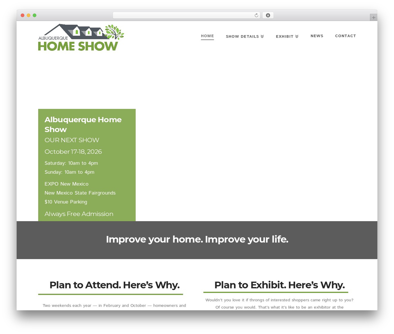 Pro WordPress theme - abqhomeshows.com Pro WordPress theme - abqhomeshows.com