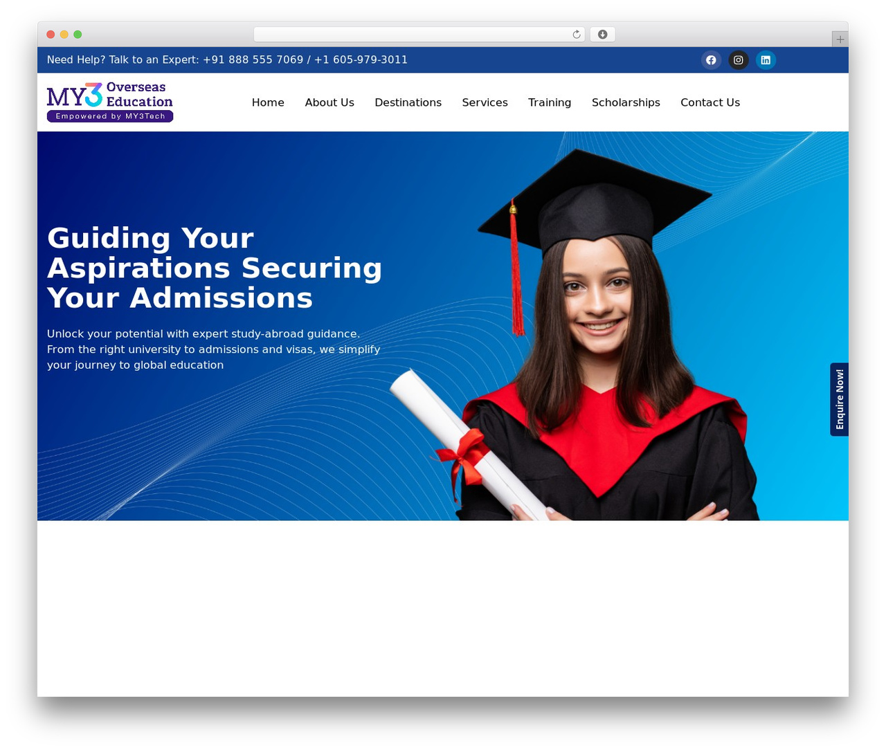 Profecient Theme premium WordPress theme - my3overseaseducation.com