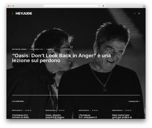 Schematic newspaper WordPress theme - heyjudemagazine.it