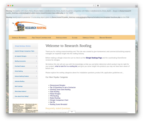 Wp reviews WordPress plugin - researchroofing.com