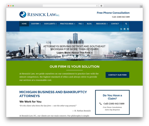 Best WordPress theme WP Theme - resnicklaw.com