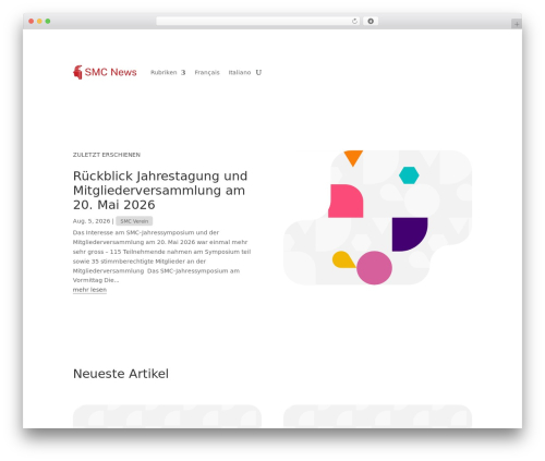 Divi theme WordPress - smc-journal.ch