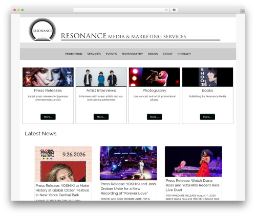 Hapy WordPress theme - resonance-mms.com