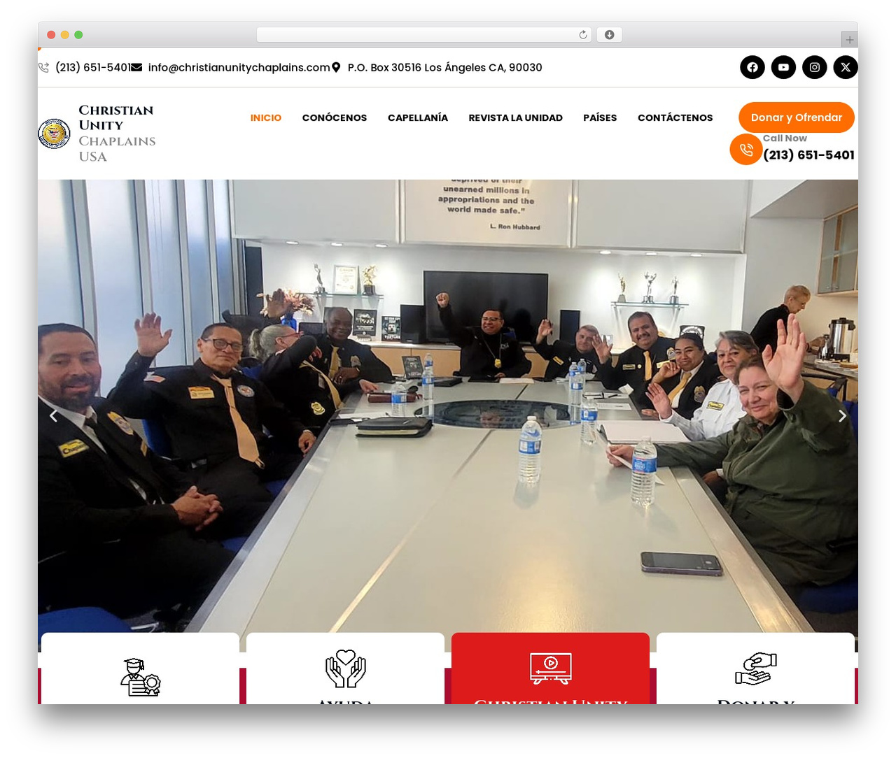 Lenity WordPress theme - christianunitychaplains.com
