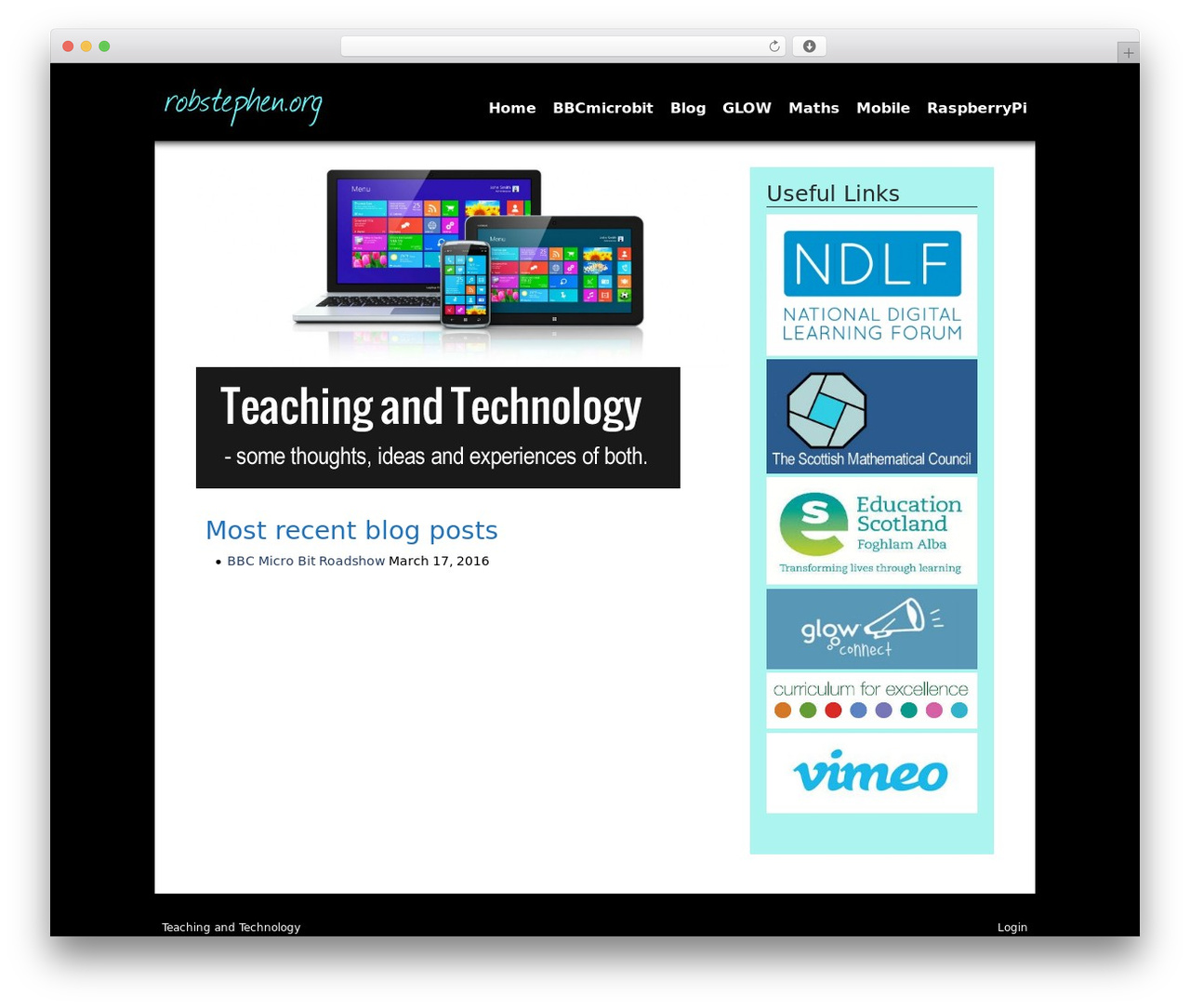 Live WordPress theme - robstephen.org