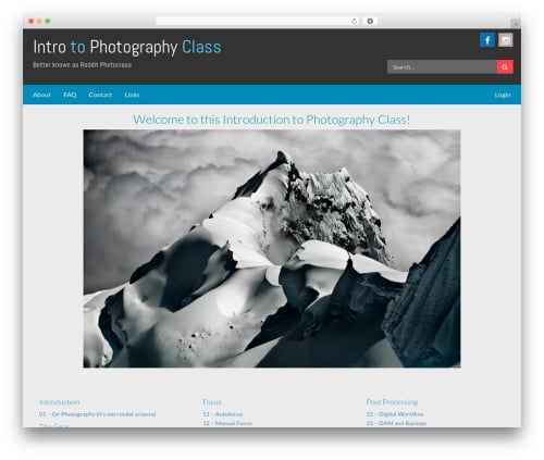 Open Mind WordPress theme - r-photoclass.com