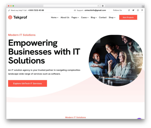 Tekprof WordPress theme - wp.webtend.net/tekprof