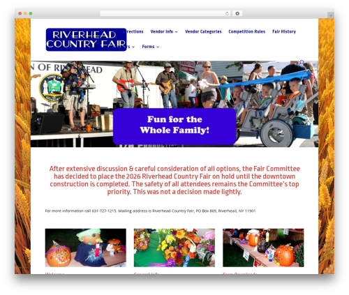 WordPress theme Divi - riverheadcountryfair.com
