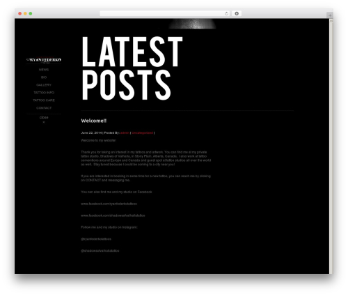 WordPress theme Studio8 - ryanfederko.com