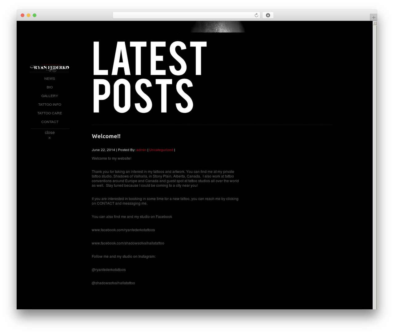 WordPress theme Studio8 - ryanfederko.com WordPress theme Studio8 - ryanfederko.com