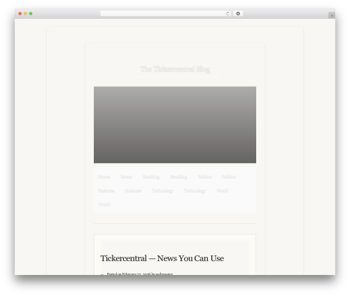 XSimply WordPress website theme - tickercentral.com