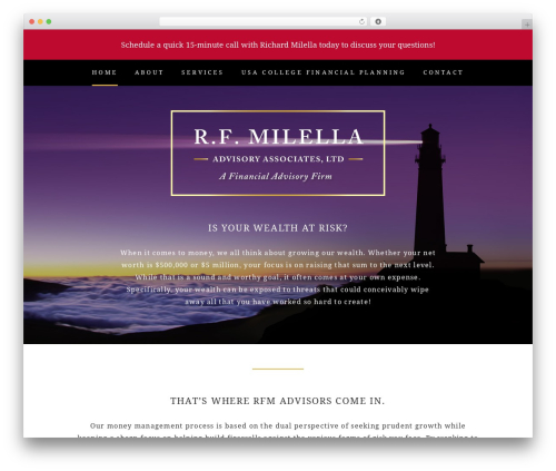 Impact Bootstrap WordPress theme design - rfmadvisors.com