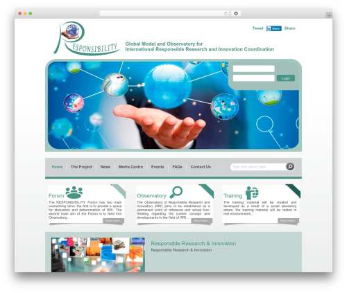 Resposibility theme WordPress - responsibility-rri.eu