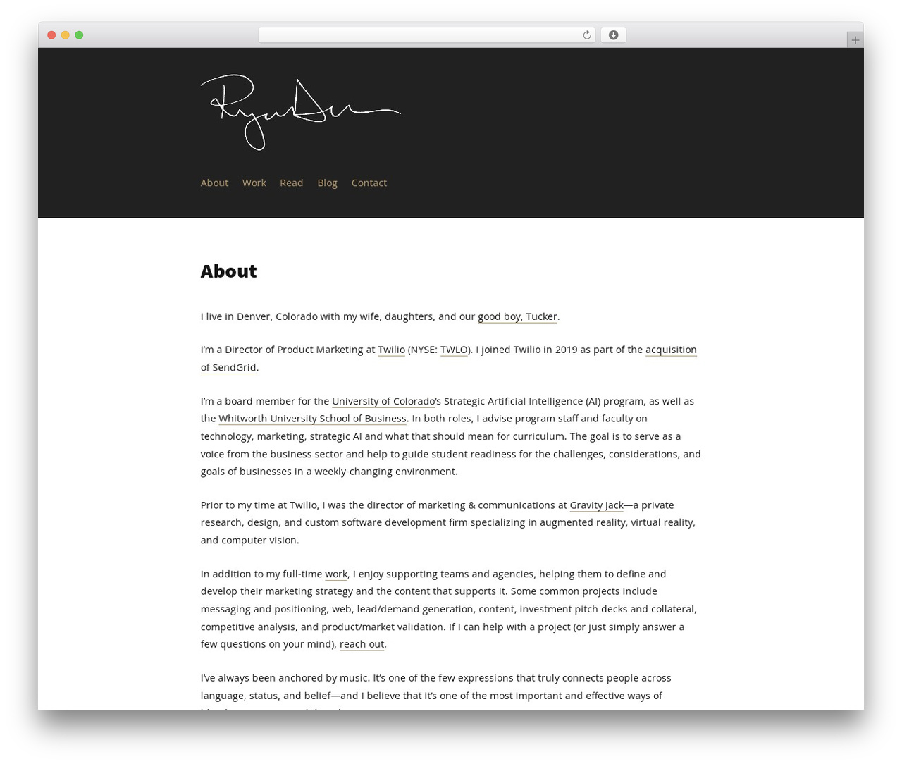 WordPress theme Less - ryandarbonne.com