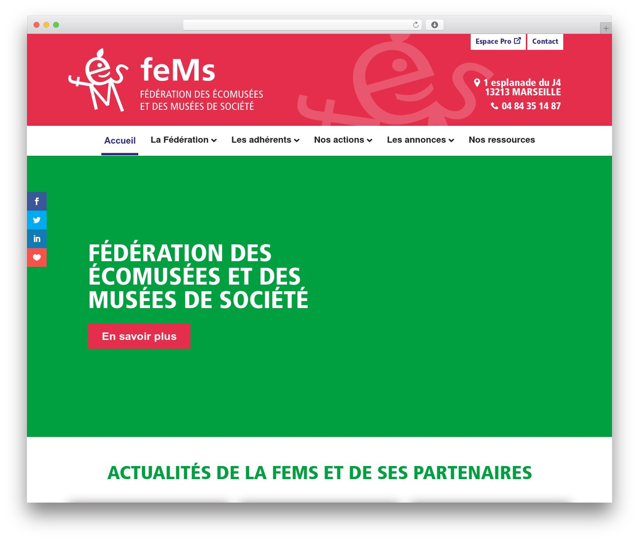 WordPress theme FEMS - fems.asso.fr