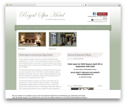 WordPress theme Skeleton - royalspahotel.com