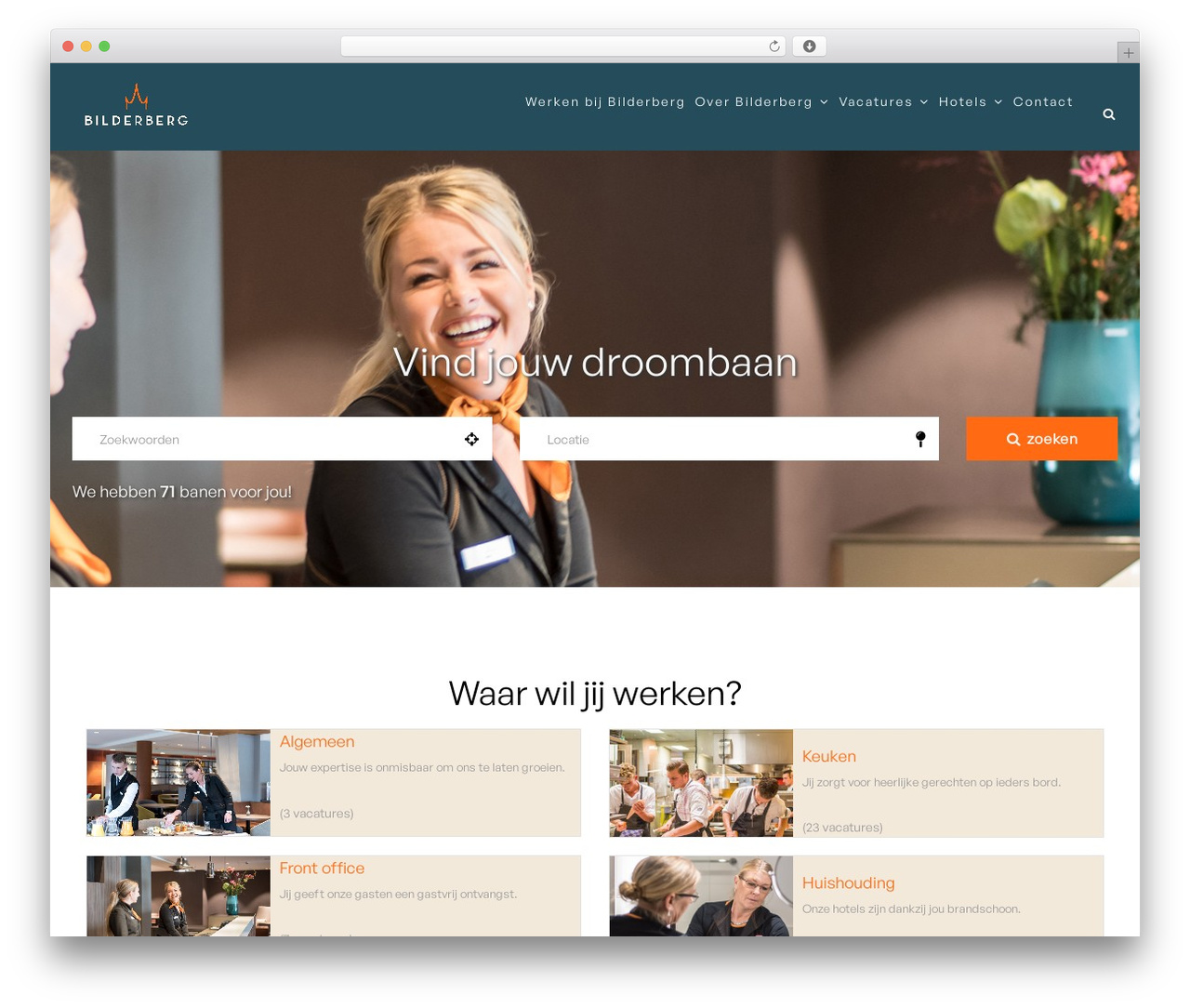 Bilderberg WordPress hotel theme - werkenbijbilderberg.nl