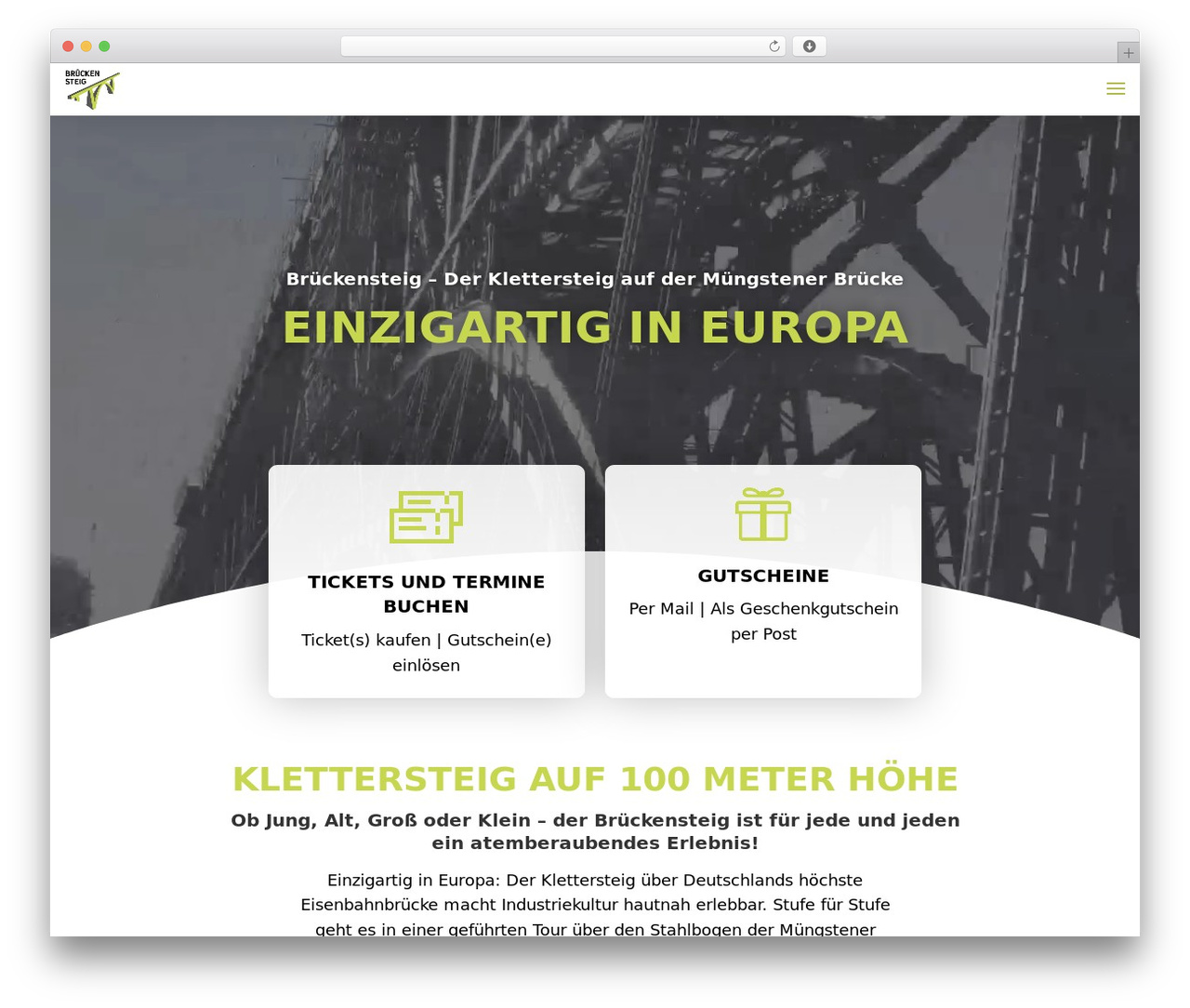 Divi WordPress theme - www.brueckensteig.de