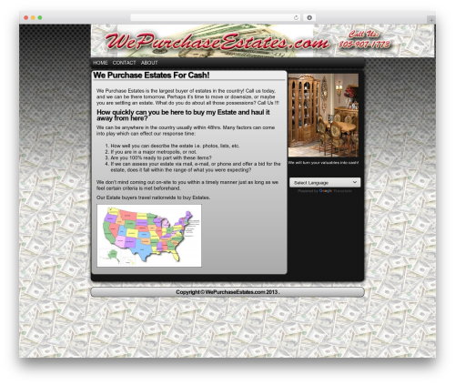 Easel WordPress theme - wepurchaseestates.com