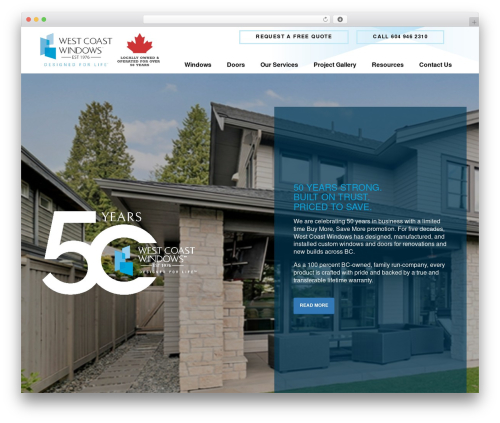 Enfold WordPress theme - westcoastwindows.ca