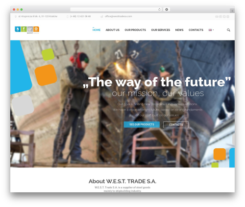 EXE WordPress theme - westtradesa.com