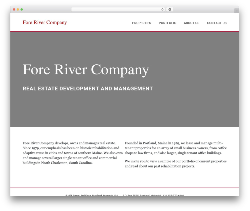 Fore River Company Theme WordPress theme - forerivercompany.com