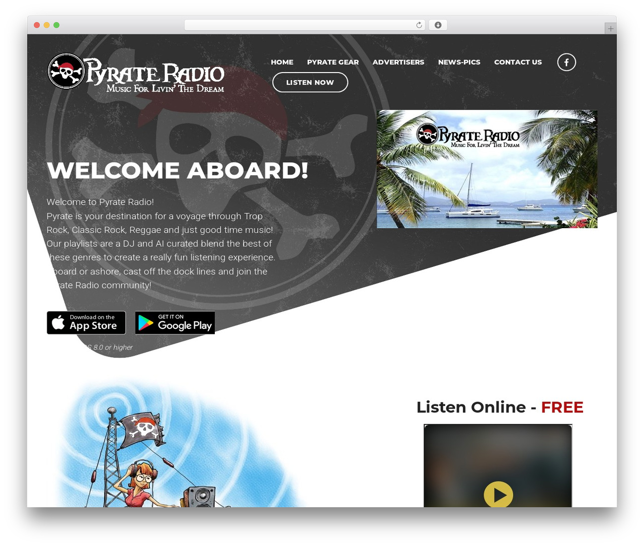 Genemy premium WordPress theme - pyrateradio.com