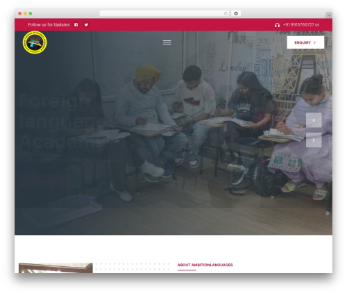 Immigo WordPress website theme - ambitionlanguages.com