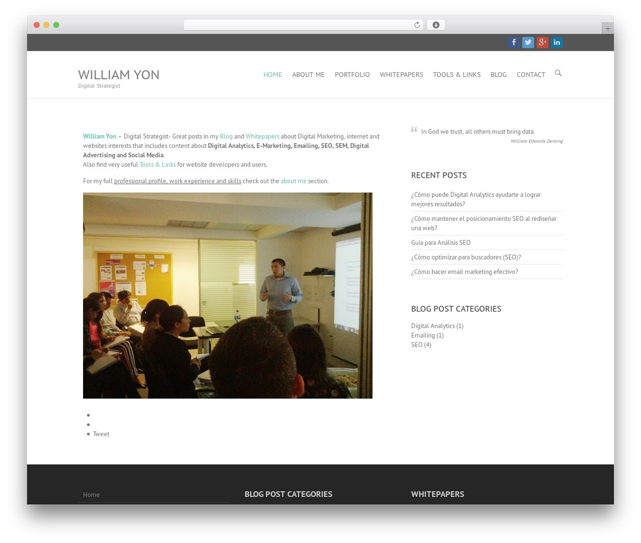 Interface WordPress blog theme - williamyon.com Interface WordPress blog theme - williamyon.com