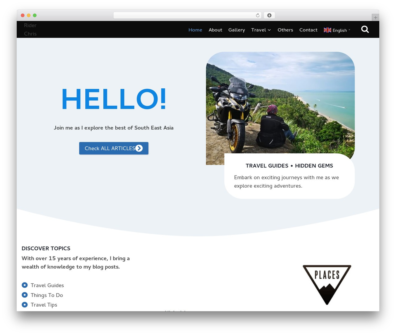 Kadence WordPress theme - riderchris.com