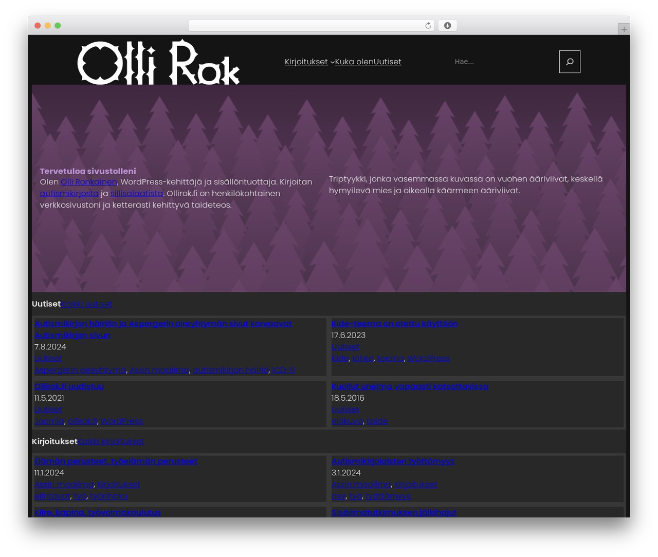 Kide WordPress theme - ollirok.fi Kide WordPress theme - ollirok.fi