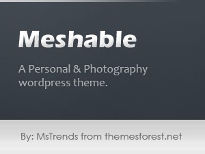 Meshable WordPress gallery theme by Muhamamd Faisal